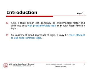 Module 5 Introduction To Programmable Logic PROF Pdf