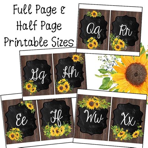 Cursive Alphabet Posters For The Classroom Sunflower Farmhouse