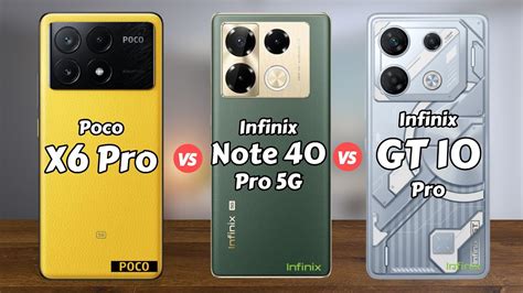 Poco X6 Pro Vs Infinix Note 40 Pro 5g Vs Infinix Gt 10 Pro Youtube