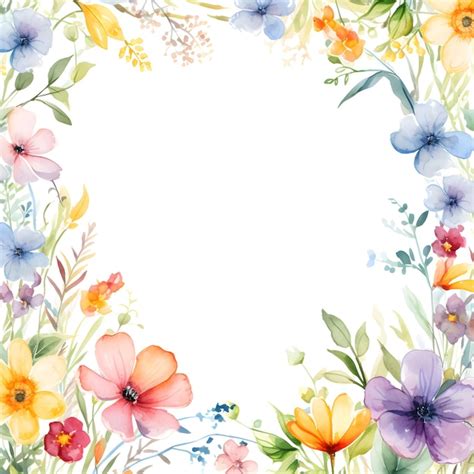 Aquarela Fronteira Floral Png Clipart Conjunto Aquarela Flor Fronteira