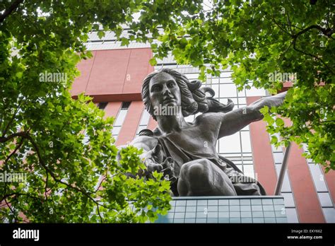 Portlandia Sculpture By Raymond Kaskey Above The Entrance Of The