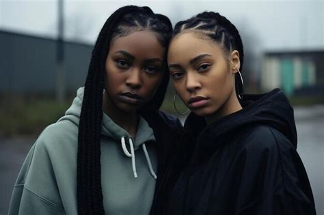 Premium Photo Two Women With Dreadlocks Are Posing For A Photo