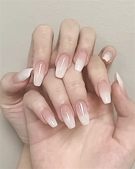 Light Pink Tip Acrylic Nails