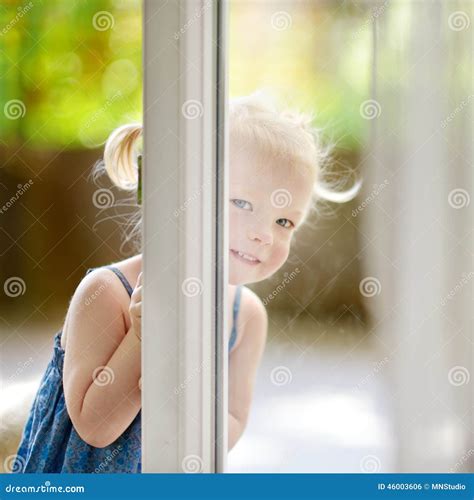 Girl Peeping In Window