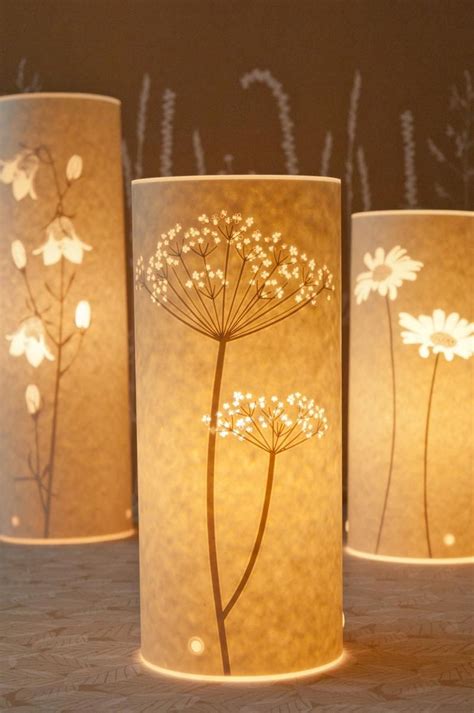 Fleur En Papier D Coup Silhouette Ombre Table Lampe De Chevet Etsy