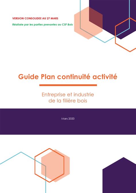 Guide Plan Continuit Activit Pour Les Entreprises Et Industrie De La