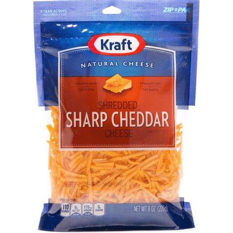 Kraft Shredded Cheddar Cheese 8 0 Oz Cheddar D Agostino