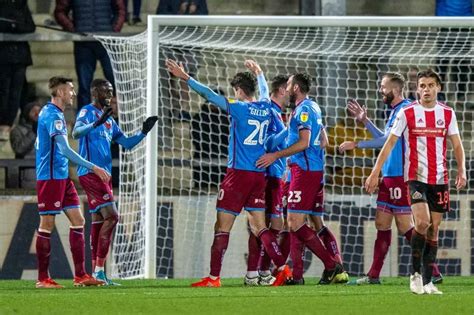 Scunthorpe United Manager Paul Hurst Reacts After Victory Over
