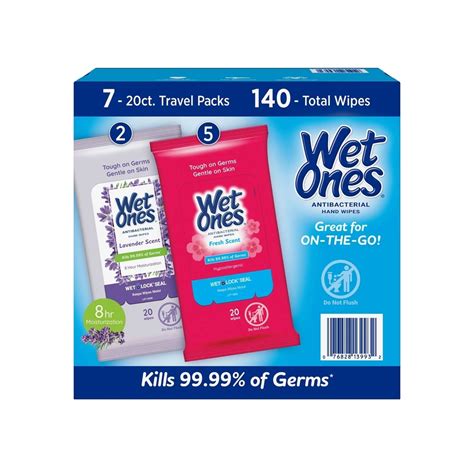 Wet Ones Antibacterial Hand Sanitizing Wipes Fresh Scent Lavender Travel Size 20 Count 7