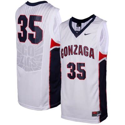 Nike Gonzaga Bulldogs #35 Replica Aerographic Basketball Jersey - White ...