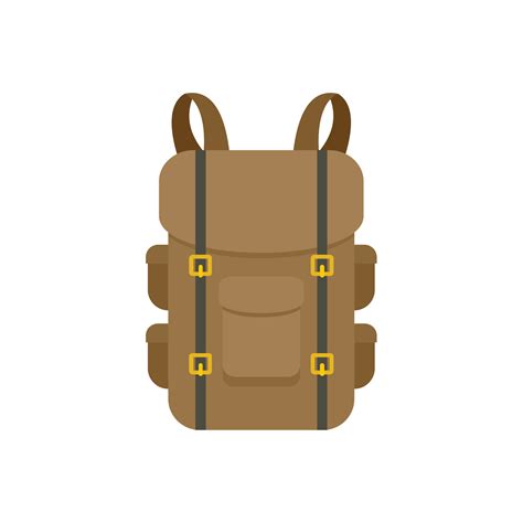 Military Backpack Icon Flat Style 14428070 Vector Art At Vecteezy