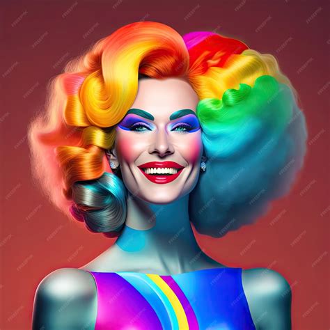 Premium Ai Image Happy Drag Queen Having Fun Lgbtq Concept Generative Ai