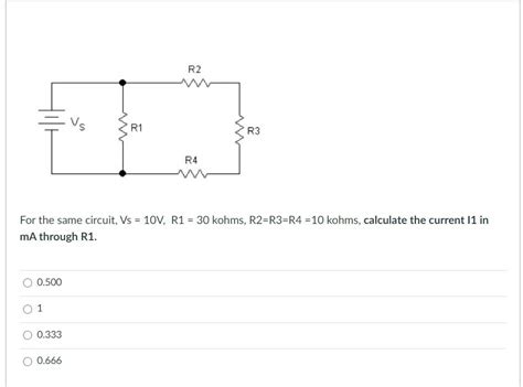 Solved R2 N Vs R1 R3 R4 For The Above Circuit Vs 10V R1 Chegg