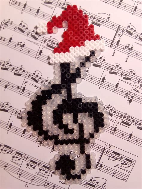 Clave De Sol Navide A Hama Hamabeads Pixelart Perler Pyssla