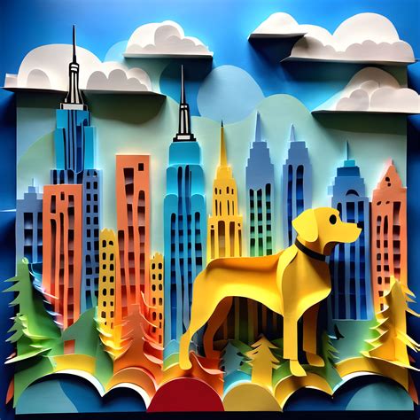 Layered Paper Art Depicting New York With Colorful By Sylviawa On Deviantart