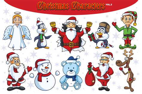 Christmas Vector Characters Vol2 By Pixaroma Thehungryjpeg