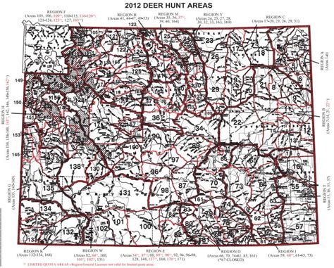 Wyoming Deer Hunting Area Map