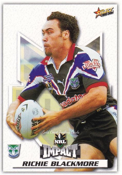 Nrl Impact Common Card Base Richie Blackmore New Zealand