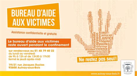 Confinement Le Bureau D Aide Aux Victimes Reste Ouvert MonAulnay