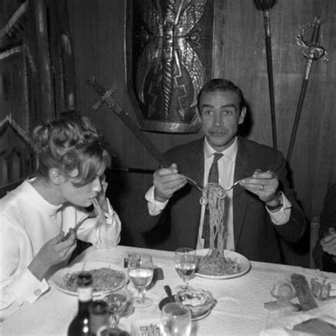 Sean Connery Eating Spaghetti In Rome 1963 Sean Connery Celebrity Photos Spaghetti