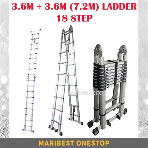 M Double Sided Multipurpose Telescopic Extendable Aluminium Ladder