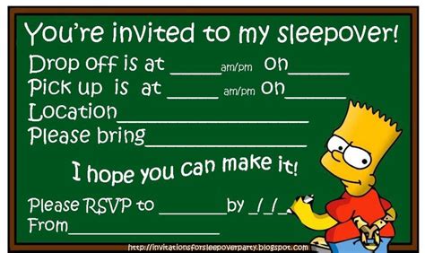 Free Printable Sleepover Party Invitations Hundreds Of Slumber Party