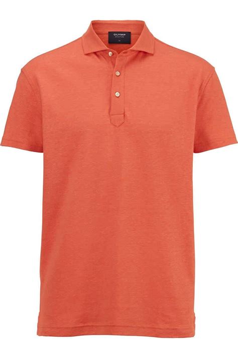 Hochwertiges OLYMP SIGNATURE Tailored Fit Poloshirt In Der Farbe Orange