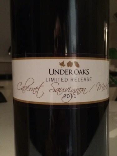 Under Oaks Estate Limited Release Cabernet Sauvignon Merlot Vivino Us