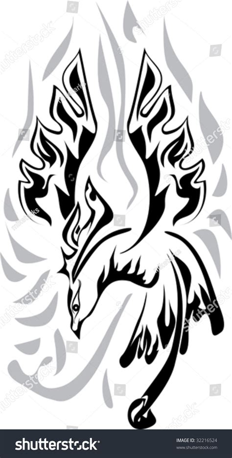 vector illustration phoenix stock vector royalty