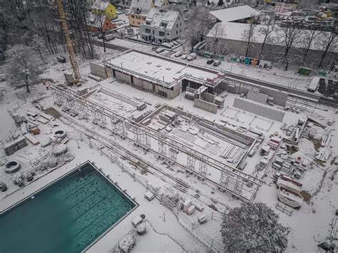 Stadtwerke Schwabach Hallenbad Neubau Im Winterkleid