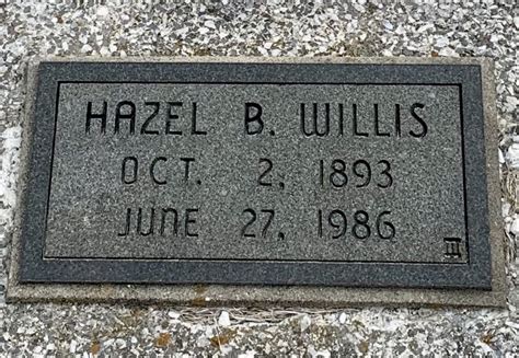 Hazel Bernice Redman Willis 1893 1986 Mémorial Find a Grave