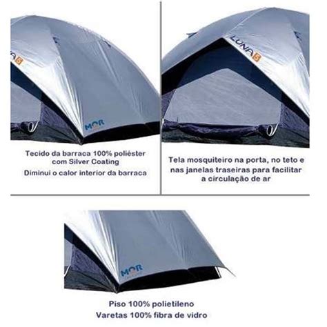 Barraca Camping Tenda Iglu Luna 5 Pessoas Acampamento Praia Coluna