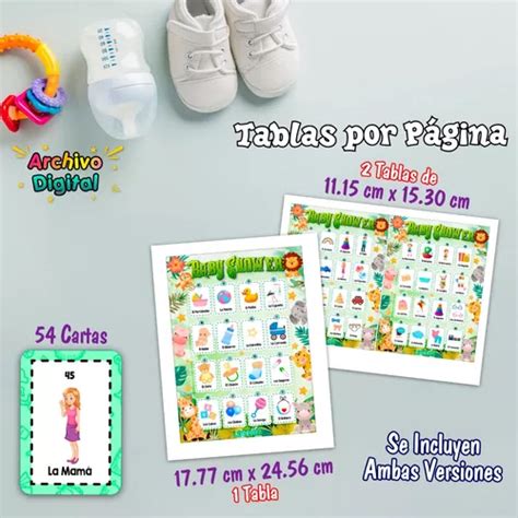 Loteria Baby Shower Safari Tablas Imprimibles Mas Regalo En Venta