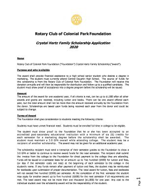 Fillable Online Rotary Club Of Colonial Park Rotary Club Of Fax