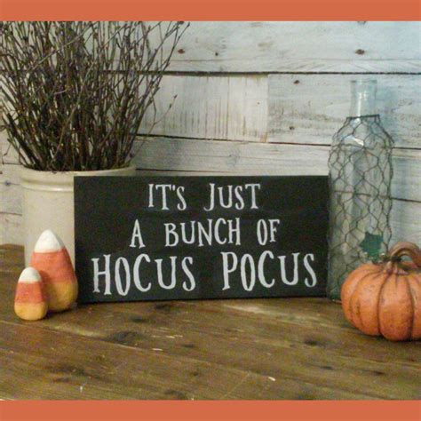 Its Just A Bunch Of Hocus Pocus Halloween Wood Sign Etsy