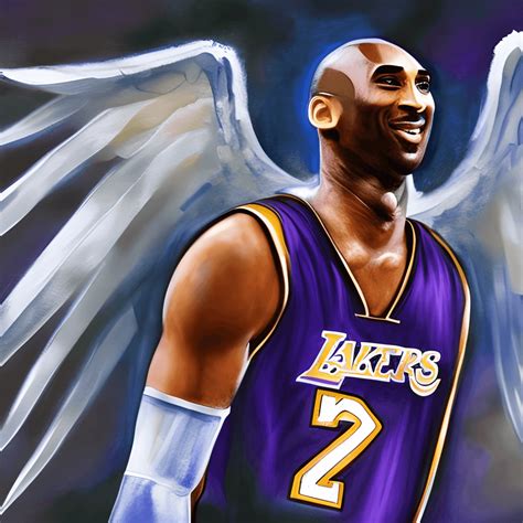 Kobe Bryant With Angel Wings Graphic Creative Fabrica