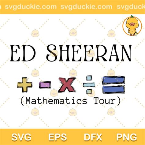 Mathematics Ed Sheeran Svg Ed Sheeran Flower Svg