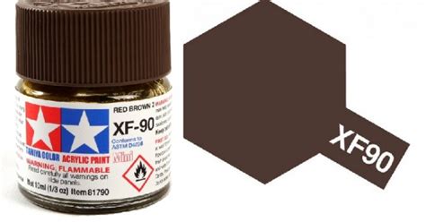 Χρώματα Μοντελισμού Xf 90 Red Brown 2 Acrylic Paint Mini Flat 10ml