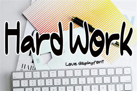 Hard Work Font By Muhawk47 · Creative Fabrica