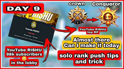 C2s5 Solo Conqueror Tips And Tricks Solo Rank Push Bgmi How To Push