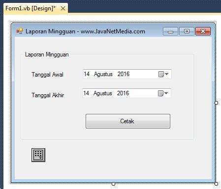 Membuat Laporan Mingguan Crystal Report Pada Vb Net