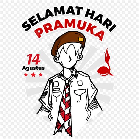 Scout Hari Pramuka Vector Hd Images Illustration Of Scout Boy For