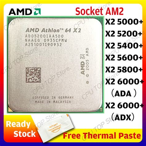 ⚡️amd Athlon 64 X2 5000 5200 5400 5600 5800 6000 Ada Adx Dual Core Cpu Processor Socket