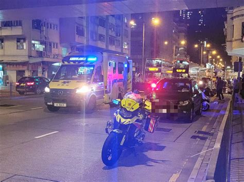 （多圖）深水埗電單車硬撼私家車 鐵騎士送院 香港 大公文匯網