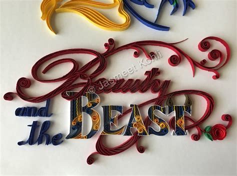 Beauty N Beast Paper Quilling By Jasmeet Kohli Paper Artist Paper