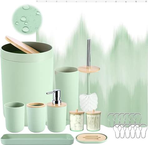 Amazon Imucci Bathroom Accessories Green Bathroom Sets With Shower