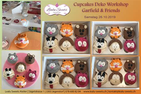 Cupcakes Deko Workshop Garfield Friends Oktober 2019 Lealu Sweets