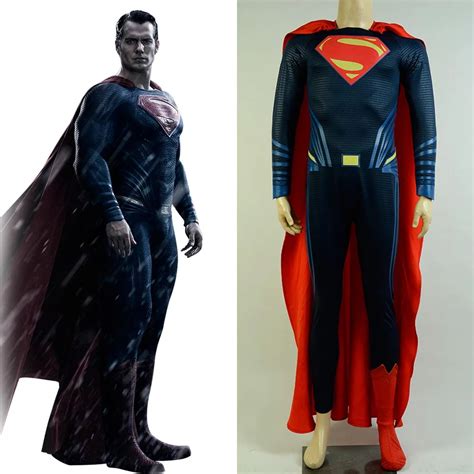 Batman v Superman Dawn of Justice Cosplay Superman Costume Superhero ...