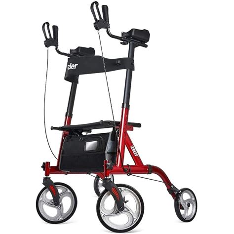 Buy Zler Upright Walker, Stand Up Rollator Walker with 10” Front Wheels ...