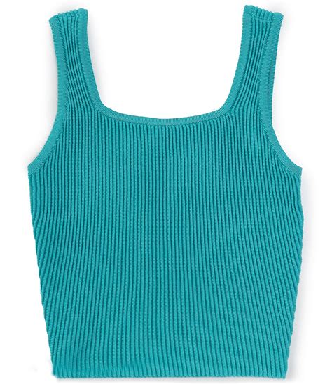 Gb Big Girls 7 16 Sleeveless Square Neck Rib Tank Top Dillards